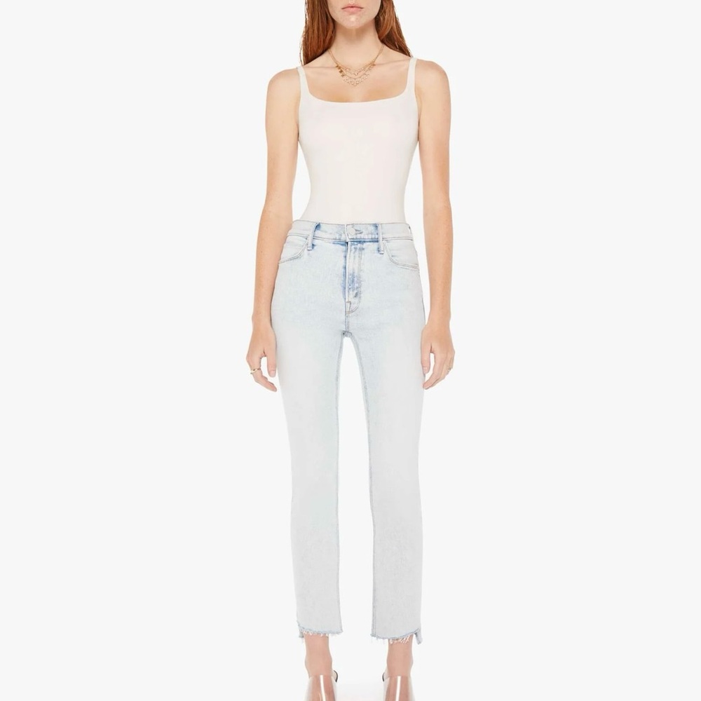 Mother The Mid Rise Dazzler Ankle Step Fray